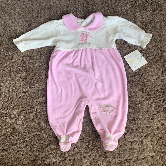Little Impressions Little Bo Peep Footed Romper Sleeper Outfit 0-3m Vtg. 90s Y2K - Picture 1 of 11